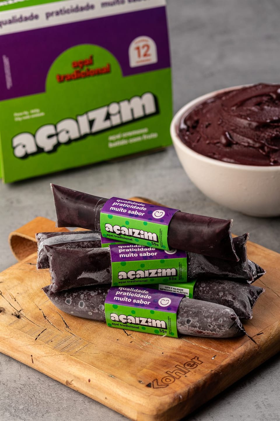 Açaizim tradicional em unidades prontas para consumo